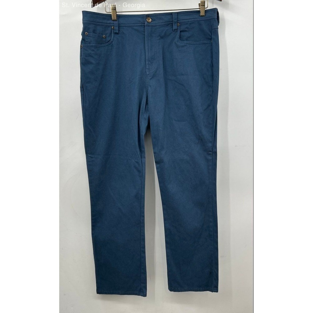 Onward Reserve Straight Leg Chino Pants Men's 36x30 Blue Preppy